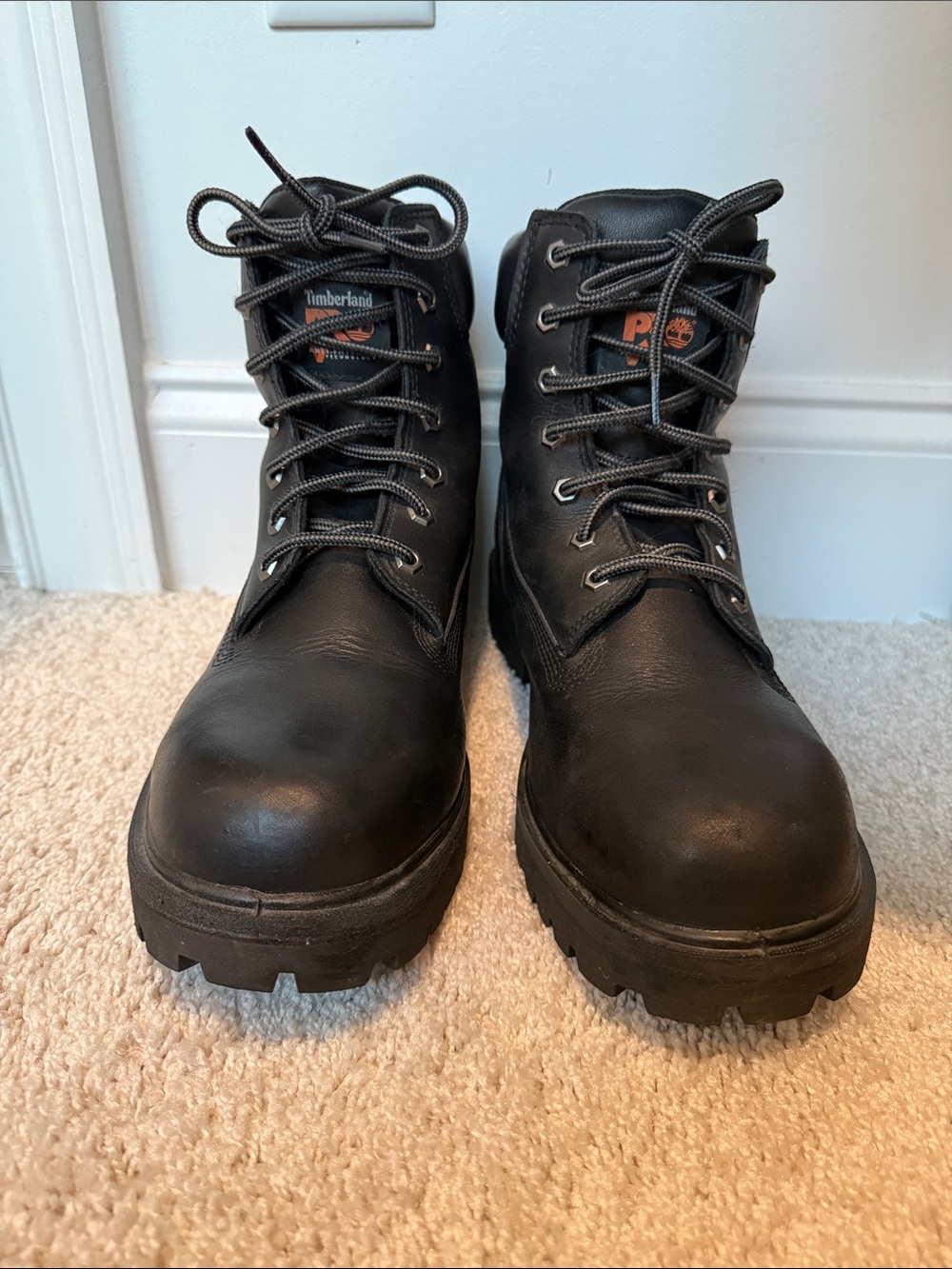 Gently Used Timberland PRO Black Lace-Up Men's Work Boots (Retail 159.99)